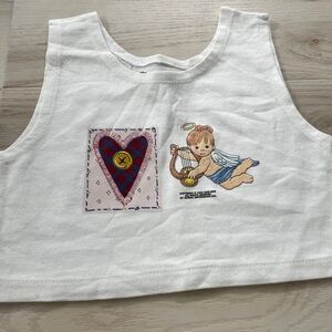 Vintage baby girl top from the 90s made in the USA cotton blend size-18 months